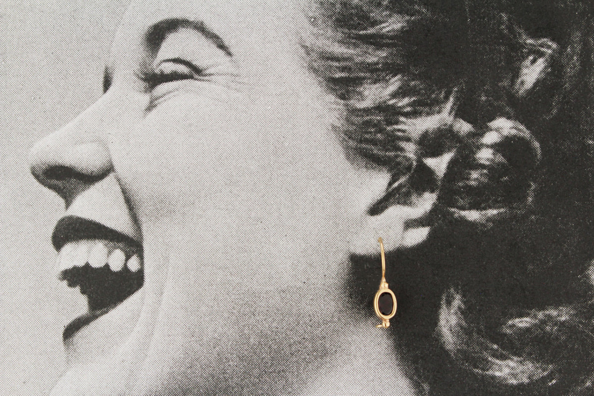 MODERN GARNET EARRINGS 9ct YELLOW GOLD