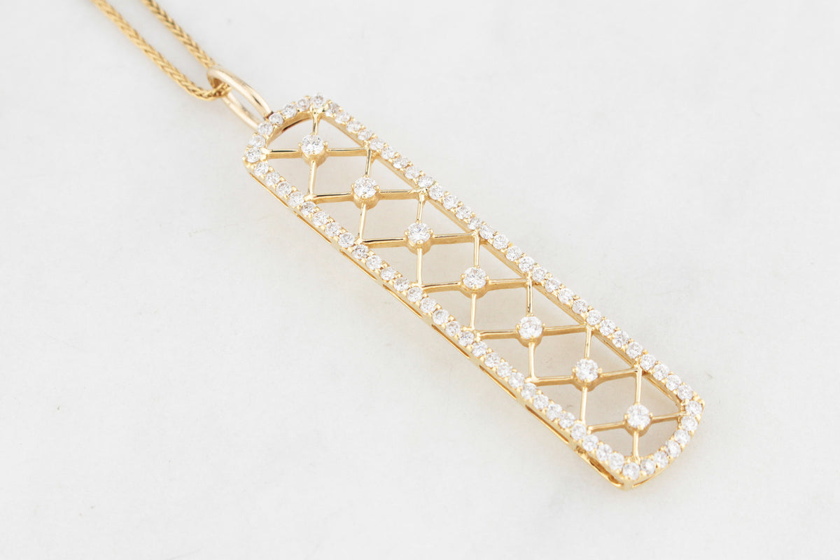 CONTEMPORARY .95ct DIAMOND PENDANT IN 18ct GOLD
