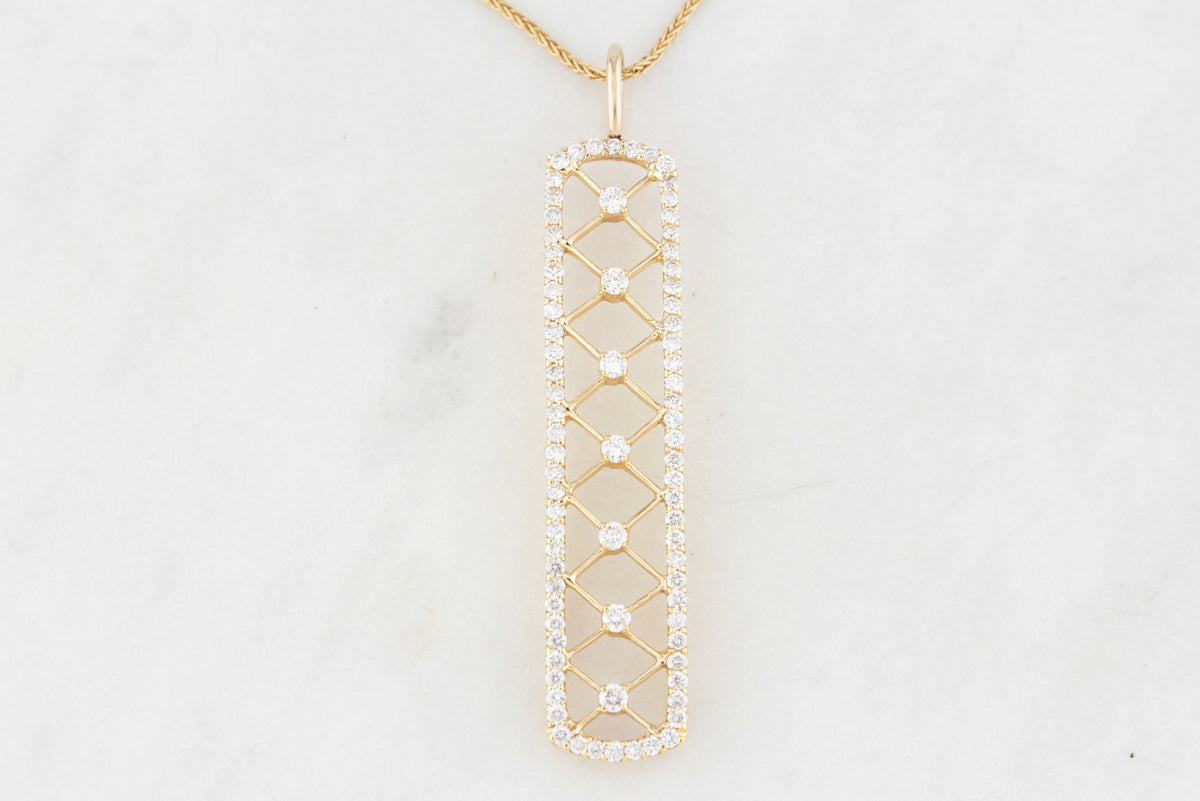 CONTEMPORARY .95ct DIAMOND PENDANT IN 18ct GOLD