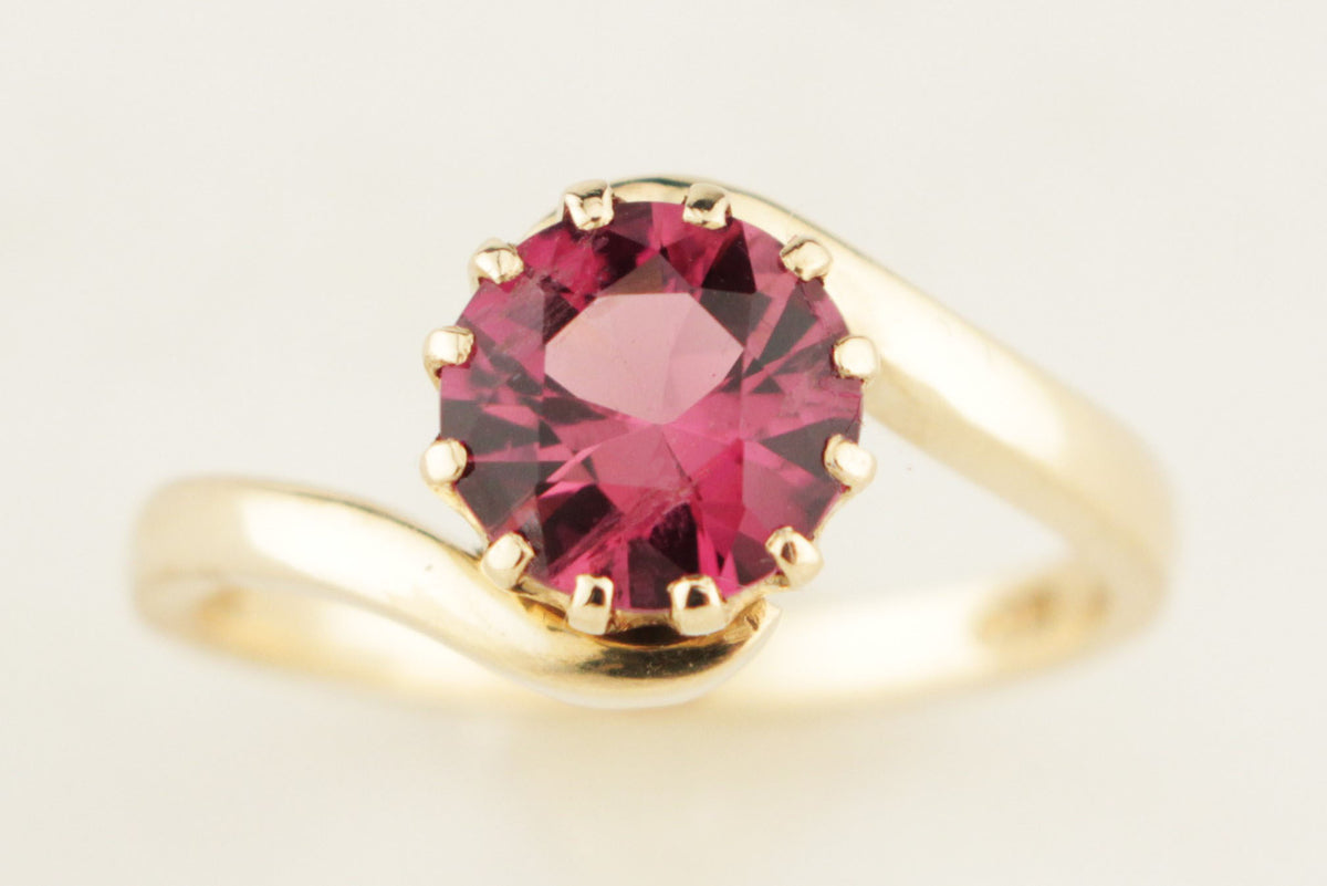 ANTIQUE EDWARDIAN c1900 PINK TOURMALINE RING 9ct GOLD