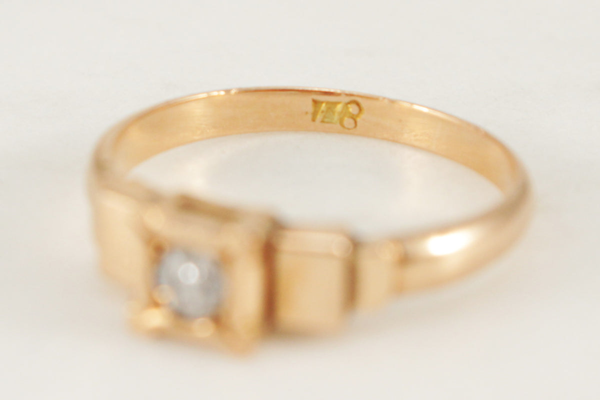 ANTIQUE ART DECO c1920 DIAMOND RING 18ct GOLD
