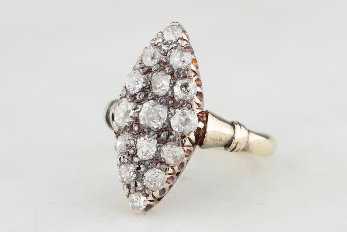 ANTIQUE AUSTRALIAN 1ct DIAMOND RING 15ct GOLD