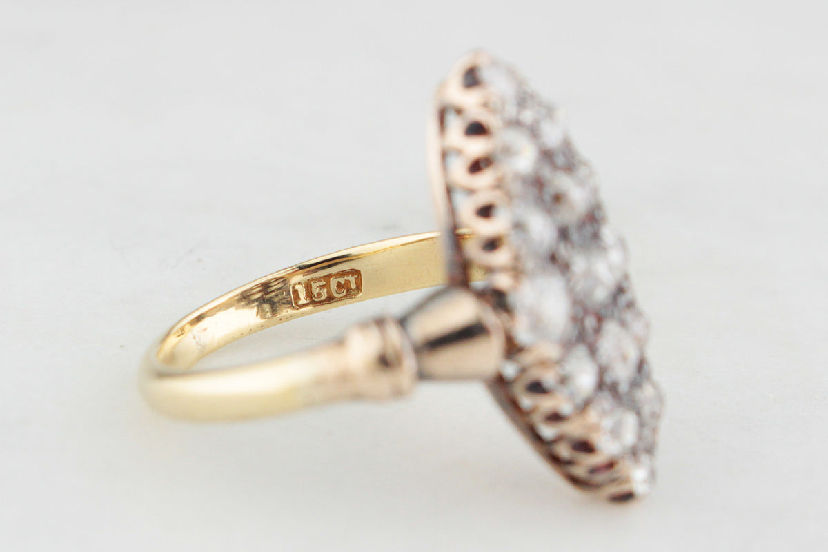 ANTIQUE AUSTRALIAN 1ct DIAMOND RING 15ct GOLD