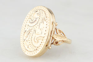 VINTAGE LOCKET RING 9ct GOLD