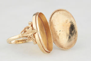 VINTAGE LOCKET RING 9ct GOLD