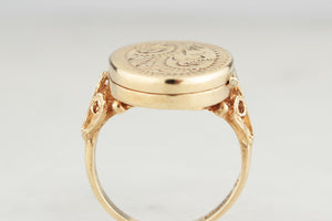 VINTAGE LOCKET RING 9ct GOLD