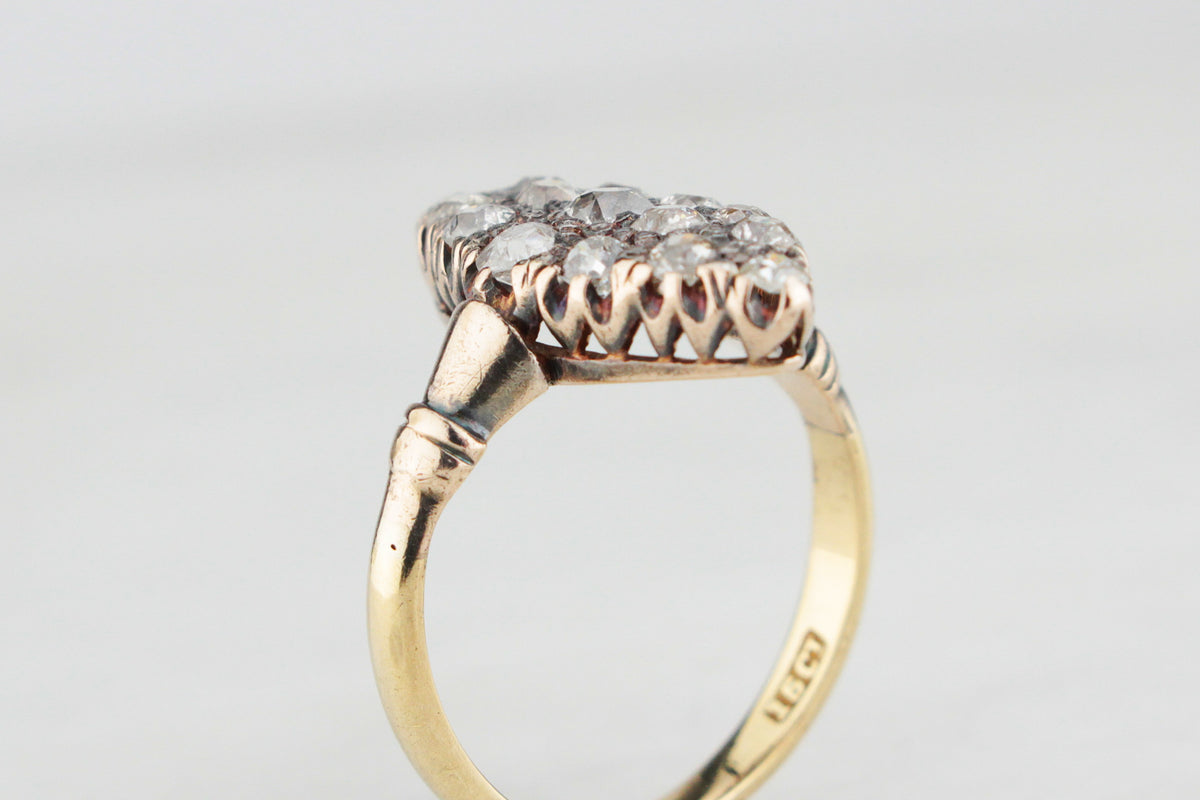 ANTIQUE AUSTRALIAN 1ct DIAMOND RING 15ct GOLD
