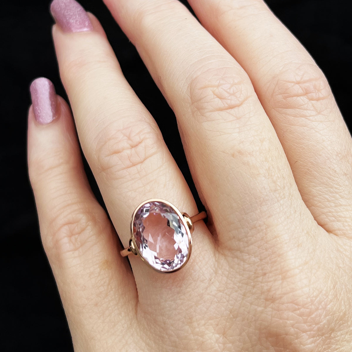 VINTAGE ROSE DE FRANCE AMETHYST RING IN 9ct GOLD