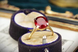 R&V BESPOKE SPESSARTITE GARNET RING 9ct GOLD