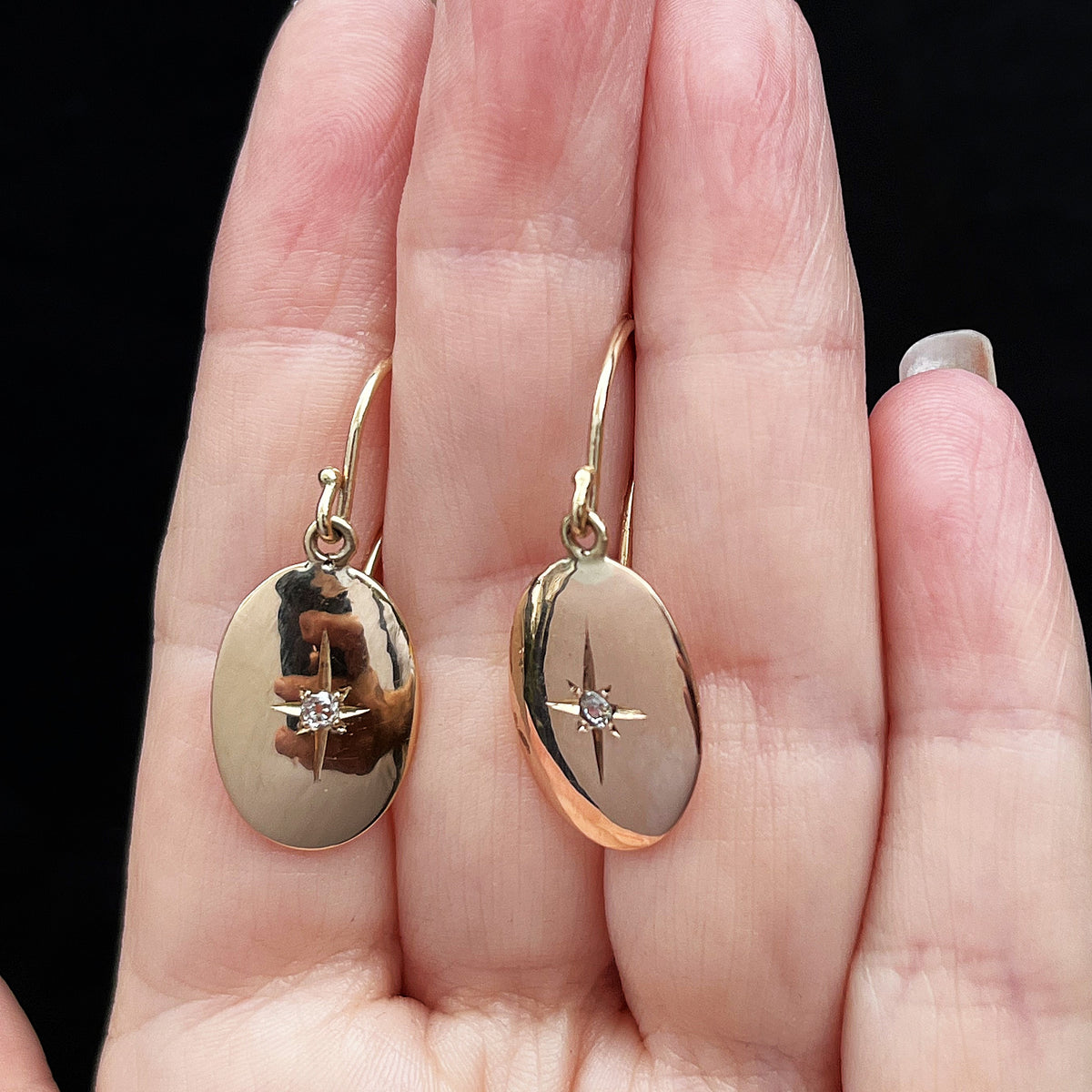 VICTORIAN DIAMOND EARRINGS IN 15ct GOLD