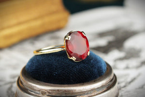 R&V BESPOKE SPESSARTITE GARNET RING 9ct GOLD