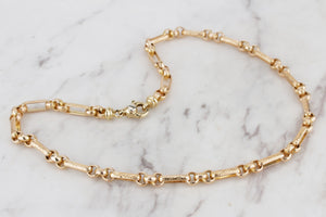 ANTIQUE EDWARDIAN 14ct YELLOW GOLD ENGRAVED CHAIN