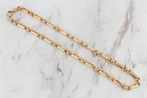 ANTIQUE EDWARDIAN 14ct YELLOW GOLD ENGRAVED CHAIN