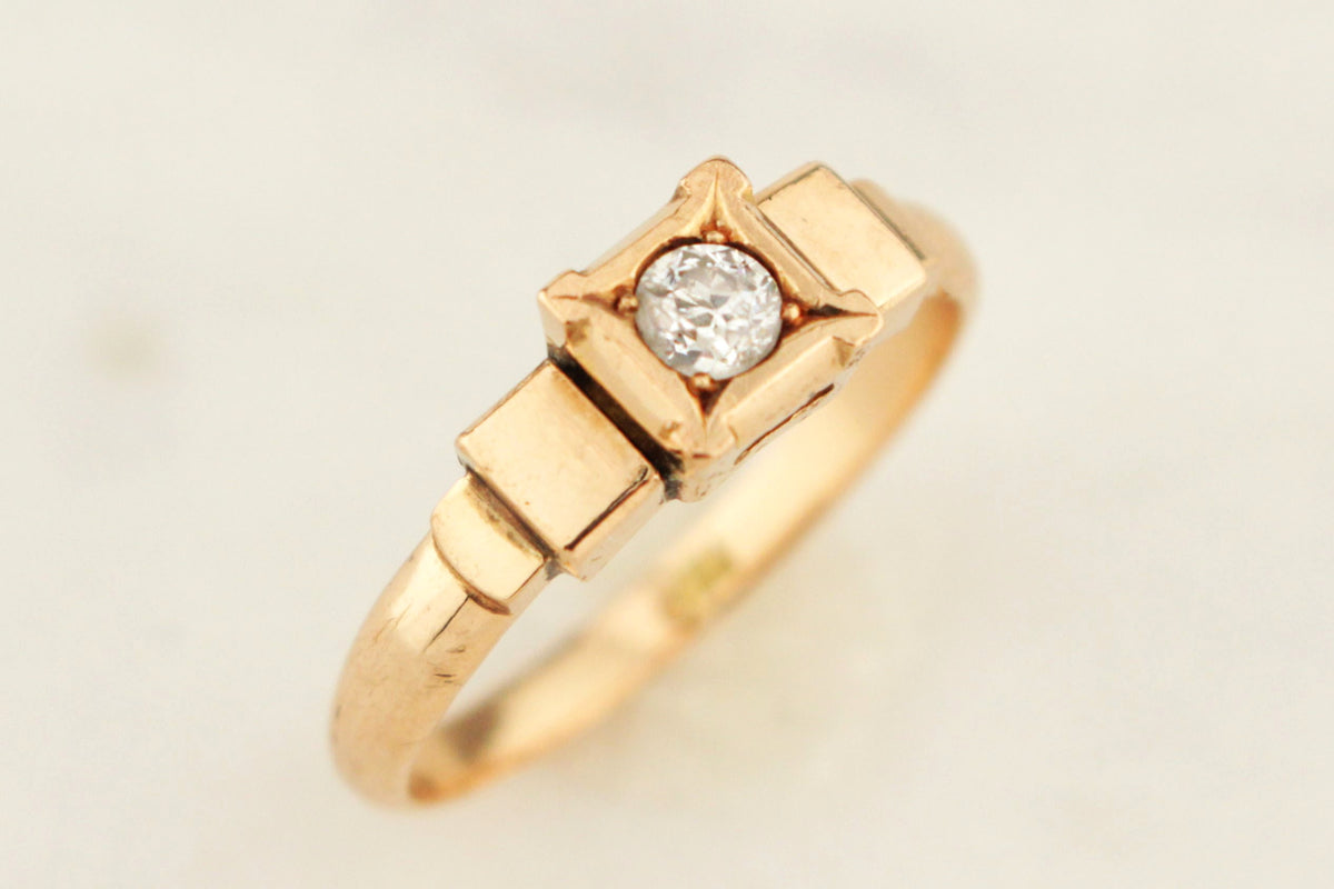 ANTIQUE ART DECO c1920 DIAMOND RING 18ct GOLD