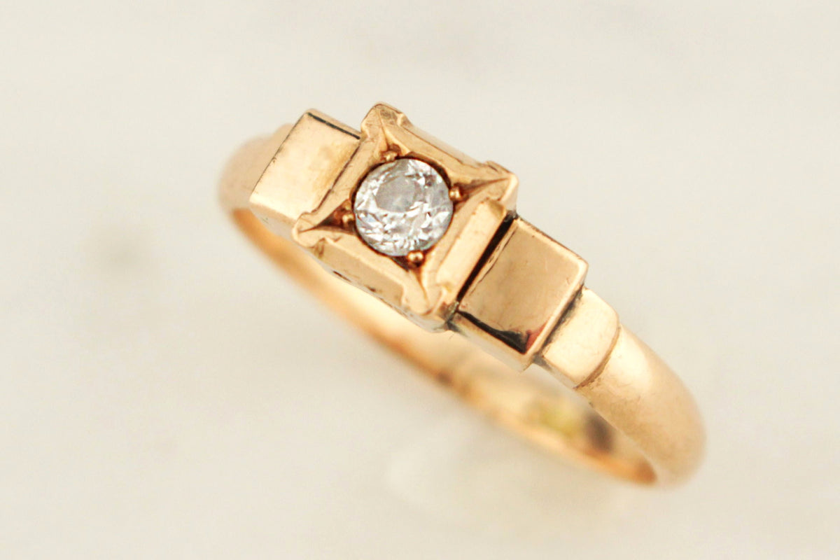 ANTIQUE ART DECO c1920 DIAMOND RING 18ct GOLD