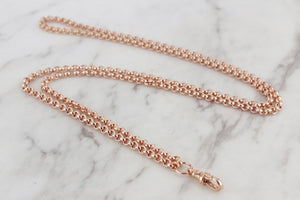 ANTIQUE VICTORIAN c1890 MUFF CHAIN ON 9ct ROSE GOLD