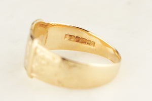 RETRO ANTIQUE STYLE BUCKLE RING 9ct YELLOW GOLD