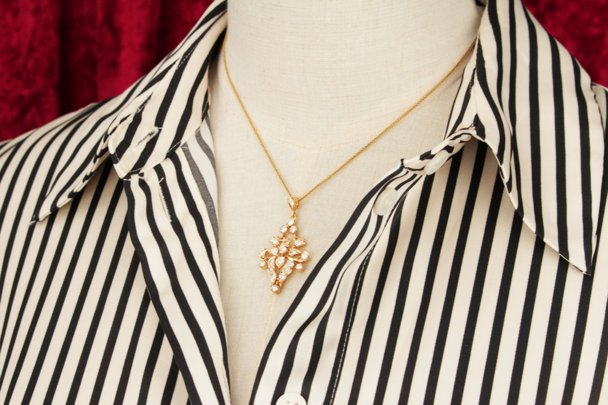 ANTIQUE EDWARDIAN c1900 1.84ct DIAMOND PENDANT 18ct GOLD