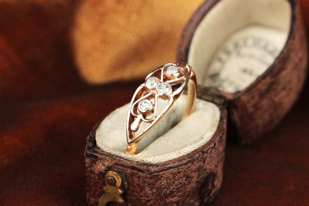 ANTIQUE LATE EDWARDIAN TO EARLY ART DECO DIAMOND RING 18ct GOLD