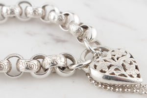 VINTAGE ESTATE 'DAY & NIGHT' BRACELET ON STERLING SILVER