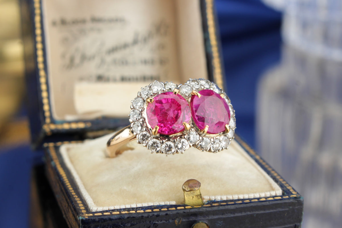 VINTAGE C1920 30 PINK SAPPHIRE DIAMOND RING ON 18ct YELLOW WHITE G   IMG 1116 A4f1811b 373b 4e98 8a4b 8e761a3a50ba 1200x 