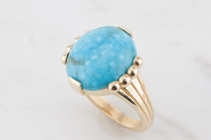 'THE CONSTANCE' TURQUOISE RING BY R&V ON 9ct YELLOW GOLD