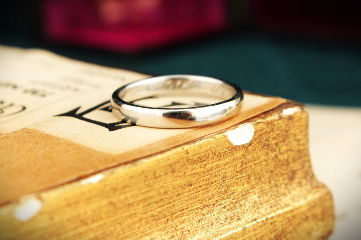 ART DECO c1920 PLATINUM BAND