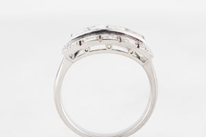 ART DECO 1.71ct DIAMOND RING 18ct WHITE GOLD