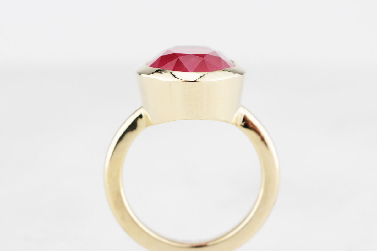 BESPOKE 11ct TOURMALINE RING IN 14ct GOLD