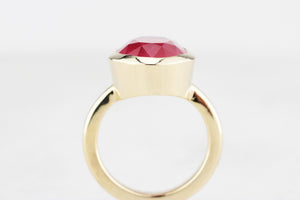 BESPOKE 11ct TOURMALINE RING IN 14ct GOLD