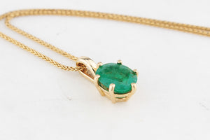 BESPOKE 2.20ct EMERALD PENDANT 10ct GOLD