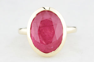 BESPOKE 11ct TOURMALINE RING IN 14ct GOLD