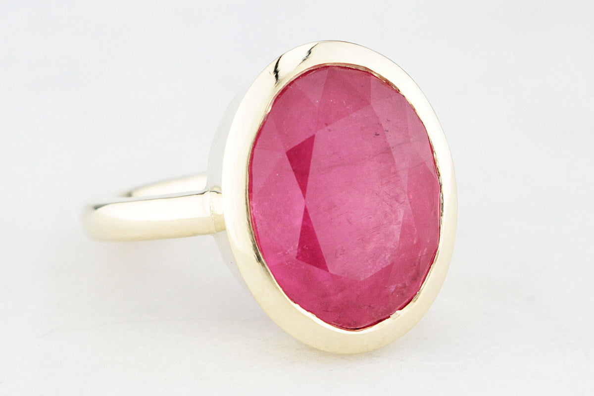 BESPOKE 11ct TOURMALINE RING IN 14ct GOLD