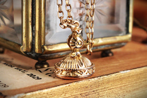 VINTAGE ANTIQUE STYLE SARD FOB PENDANT 9CT GOLD