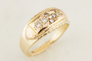 ANTIQUE LATE VICTORIAN 1897 DIAMOND RING 15ct GOLD