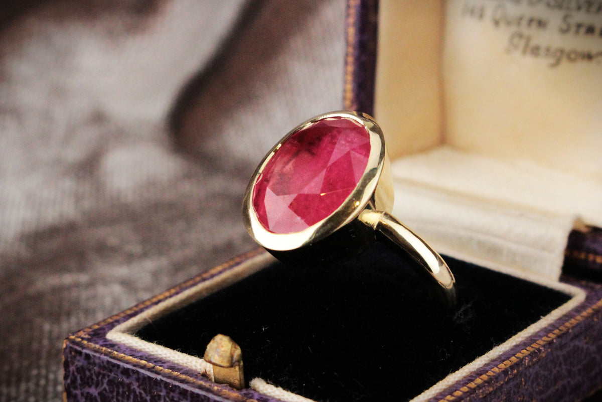 BESPOKE 11ct TOURMALINE RING IN 14ct GOLD