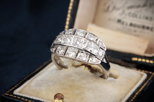 ART DECO 1.71ct DIAMOND RING 18ct WHITE GOLD