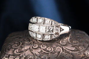 ART DECO 1.71ct DIAMOND RING 18ct WHITE GOLD