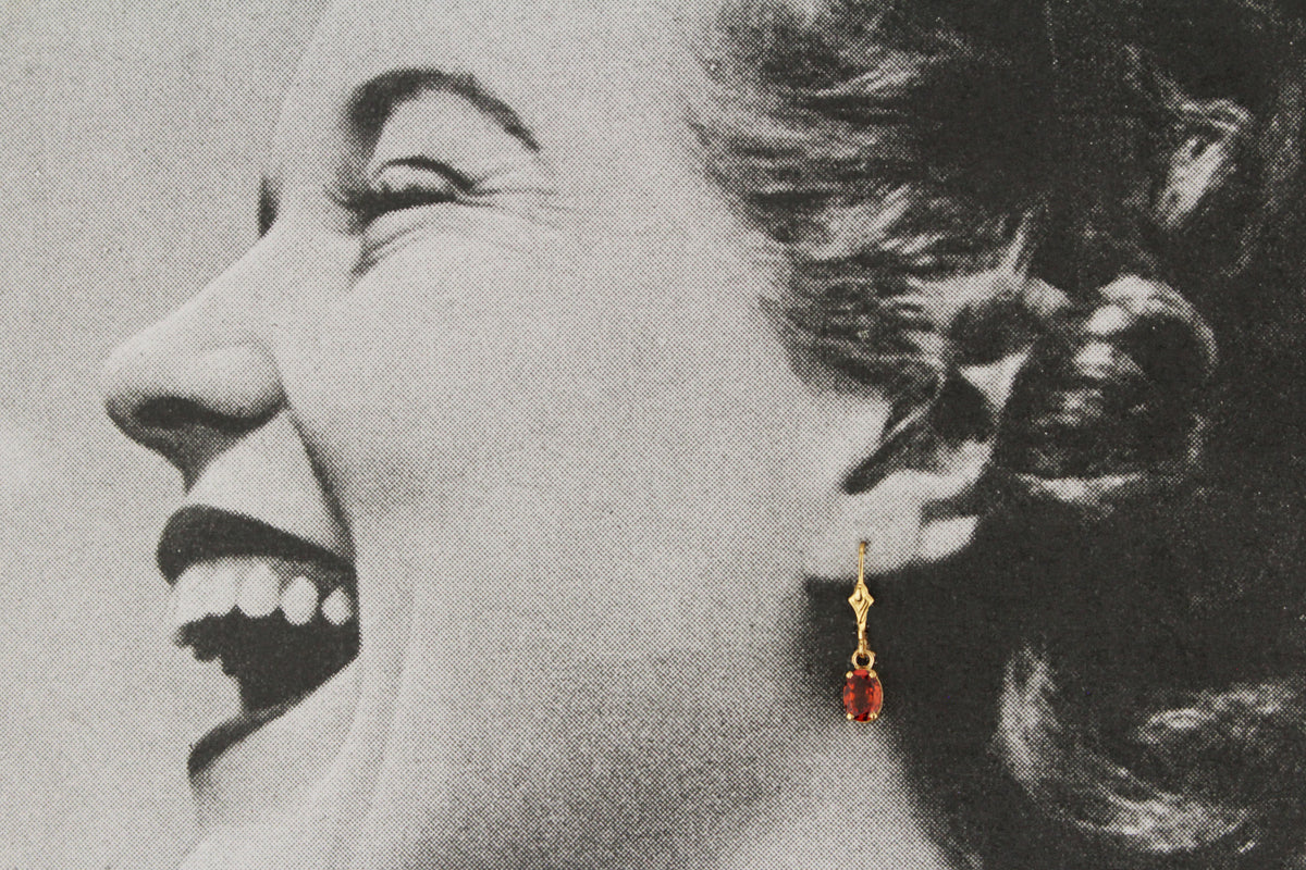 VINTAGE ITALIAN CITRINE PENDANT & EARRINGS 18ct GOLD