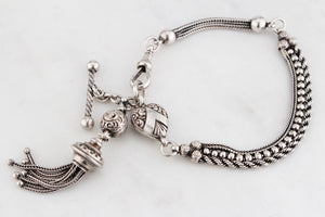 ANTIQUE VICTORIAN ALBERTINA BRACELET STERLING SILVER