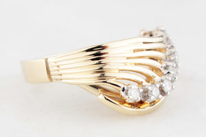 RETRO DIAMOND COCKTAIL RING 10ct GOLD