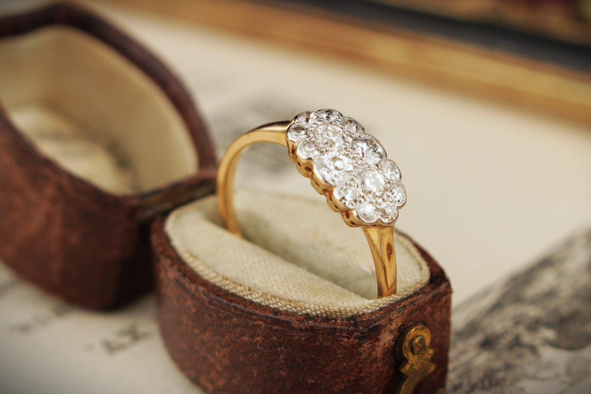 ANTIQUE EDWARDIAN c1910 DIAMOND RING 18ct GOLD