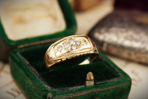 ANTIQUE LATE VICTORIAN 1897 DIAMOND RING 15ct GOLD