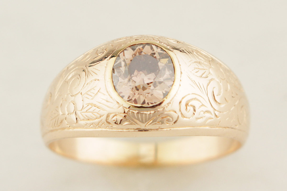 VINTAGE ESTATE c1930/40 1.3ct CHAMPAGNE DIAMOND RING