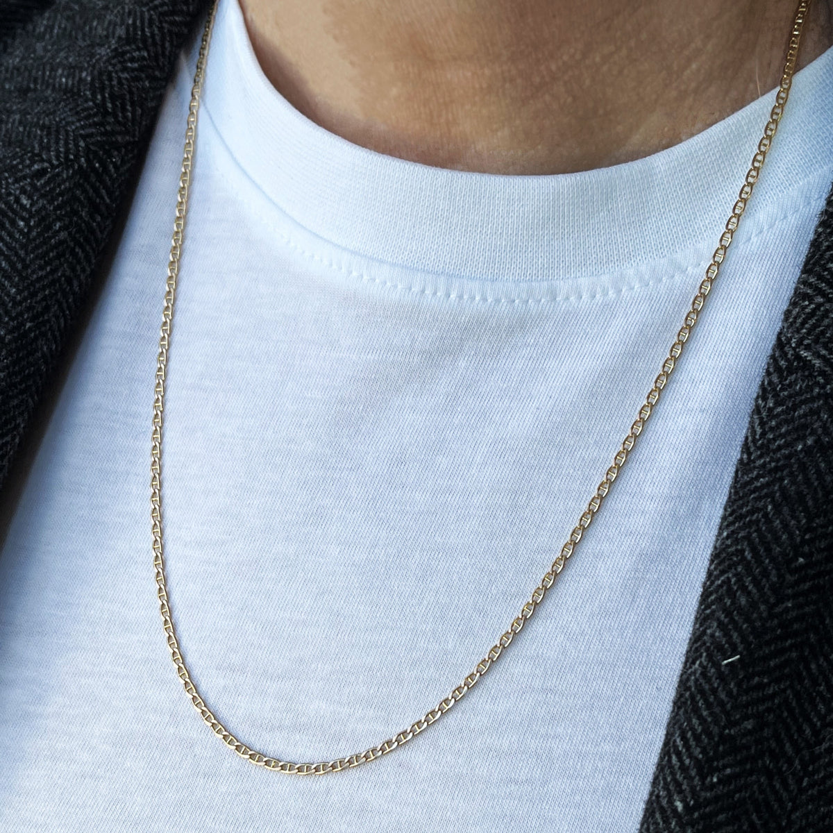 VINTAGE ITALIAN 9ct GOLD ANCHOR LINK CHAIN