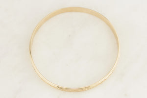 MODERN 20.16g ETCHED BANGLE 9ct GOLD