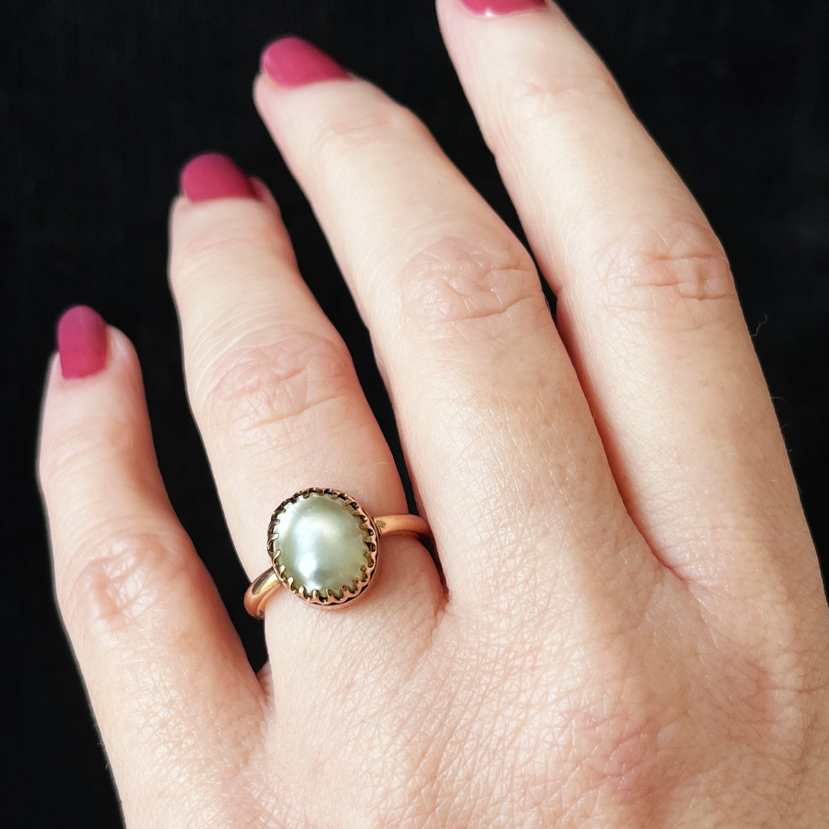 ANTIQUE VICTORIAN PEARL RING 15ct GOLD