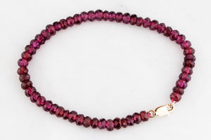 MODERN FACETED RUBY BRACELET 9ct GOLD