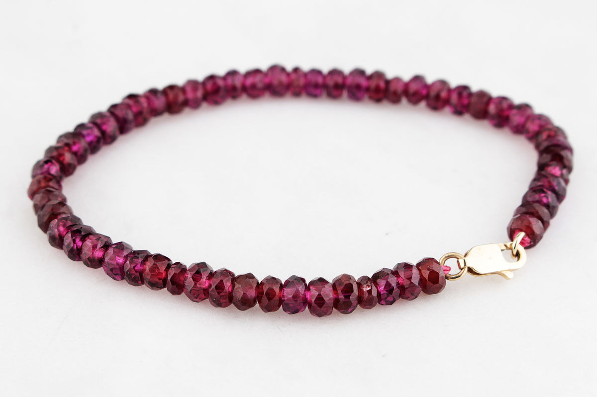 MODERN FACETED RUBY BRACELET 9ct GOLD