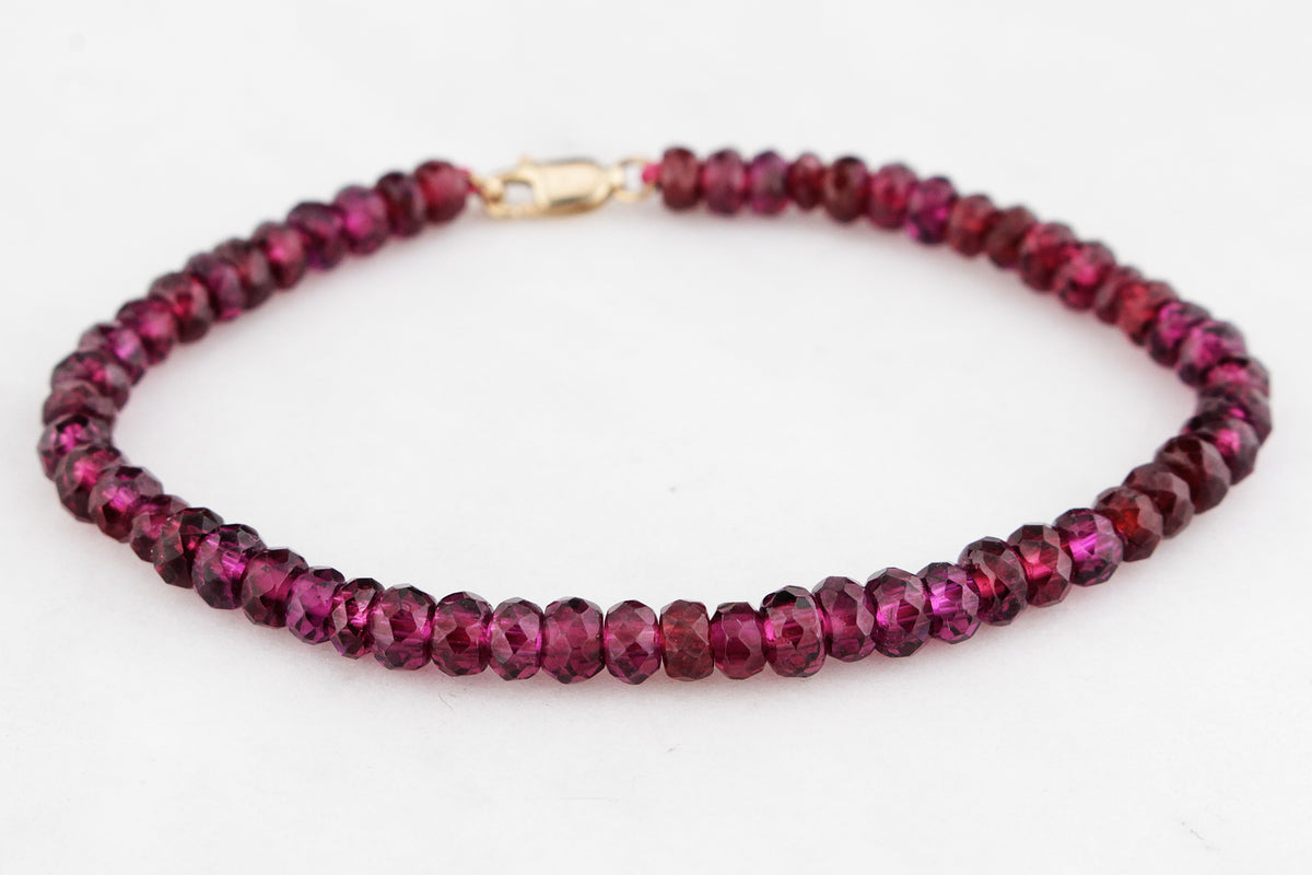MODERN FACETED RUBY BRACELET 9ct GOLD